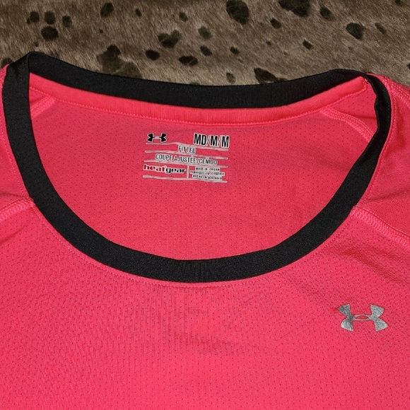 Vibrant Pink and Black Athletic Tee - Picture 3 of 4